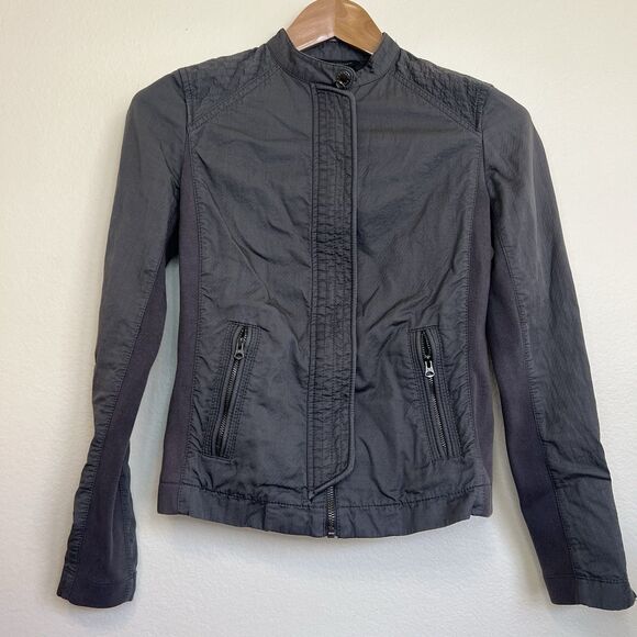A/X Armani Exchange Gray Moto Jacket Size S - Picture 1 of 12